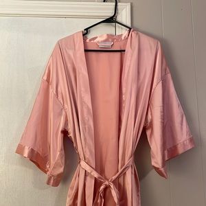 Rose silk Robe